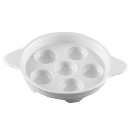 HIC Porcelain Footed Escargot Plate 6.5-inch (Best White Porcelain Plates)