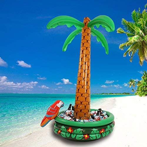 White Inflatable 6 Foot Palm Tree Cooler One Size Amscan 374583 White Inflatable 6 Foot Palm Tree Cooler One Size Amscan 374583