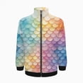 thumbnail image 2 of Mermaid Scales Jacket Men's Street Cool Long Sleeves Coat Personality Tops Oversized Zipper Jackets Male Clothes, 2 of 7