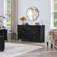 thumbnail image 4 of Joaxswe Black Dresser with 7 Drawers, Wood Storage Chest of Drawers for Bedroom Living Room Hallway, 4 of 8
