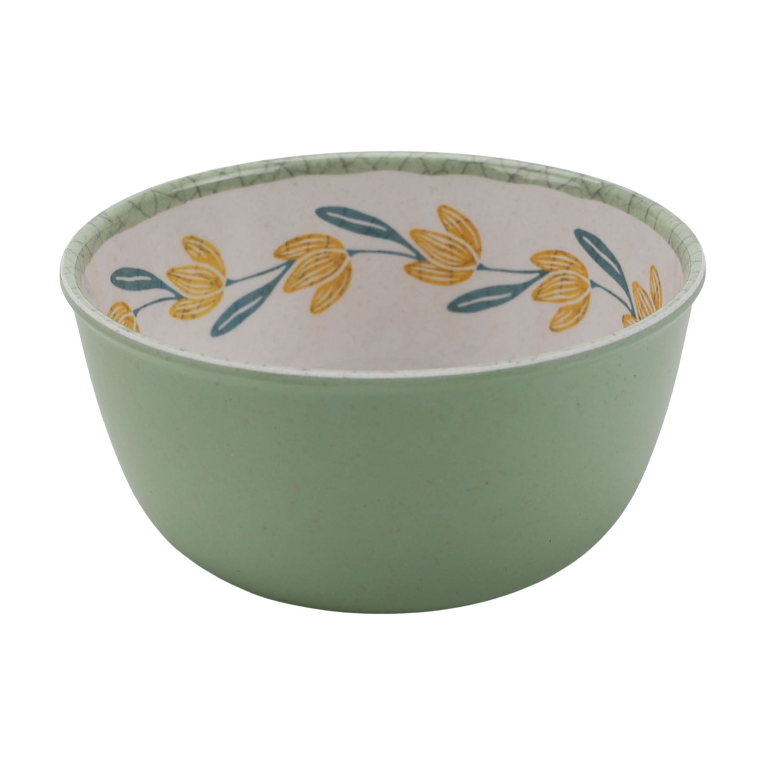 Better Homes & Gardens Bamboo Melamine Flower Dip Bowl 4.65 Inch 2Pc