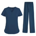 thumbnail image 3 of Ropa de Trabajo de Enfermera Fernando Uniforme Médico para Mujer Spa de Belleza L Azul Oscuro, 3 of 7