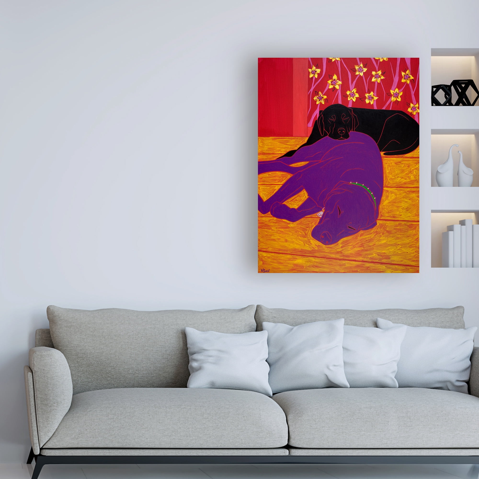 Trademark Fine Art 'Let Sleeping Dogs Lie' Canvas Art by Angela Bon
