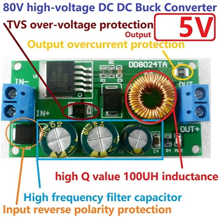 

DC Converter Stepdown Module Upgraded Fittings Industrial Supplies DC Converter Compact Size Household Accessories