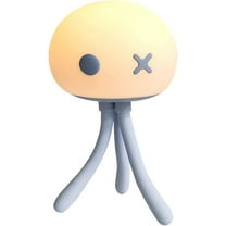Boxgear Jellyfish Kids Night Light for Toddler & Teens - Rechargeable Silicone Bedside Lamp with Flexible Tripod, Kawaii Nursery Night Lights Breastfeeding, Napping & Room Decor (Blue)