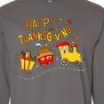 thumbnail image 4 of Inktastic Happy Thanksgiving Turkey Train with Food Long Sleeve T-Shirt, 4 of 5