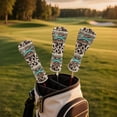 thumbnail image 2 of Uorisanigo Golf Club Head Covers for Woods and Drivers - Premium PU Leather Western Aztec Tribal Cow Print Golf Headcovers - 3 Piece Set for Men and Women, Waterproof & Durable, 2 of 7