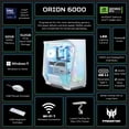 thumbnail image 2 of Acer Predator Orion 6000 Gaming Desktop, Intel Core Ultra 9 Processor 285K, NVIDIA GeForce RTX 5080 with 1801 AI TOPS & 16 GB GDDR7 Video Memory, 32GB DDR5, 1TB PCIe 4.0 SSD, PO6-605-UR18W, White, 2 of 12
