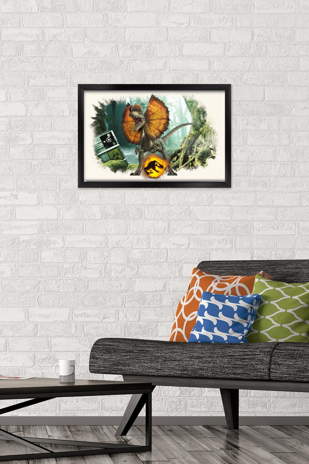 Jurassic World: Dominion - Dilophosaurus Focal Wall Poster, 14.725" x 22.375" Framed