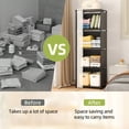 thumbnail image 3 of 4-Tier Storage Cabinet White - Space-Saving Adjustable Shelves Easy Assembly Organizer for Kitchen Pantry Bathroom, 3 of 3
