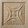 3"W x 3"H x 5/8"P Small Middlesborough Square Rosette, Maple