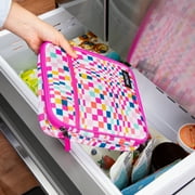 PackIt Freezable, Reusable Upright Lunch Box, Cute Check
