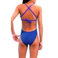 thumbnail image 4 of Adoretex Women's Solid Tie-Back One-Piece Swimsuit in Teal, Size 28, 4 of 5