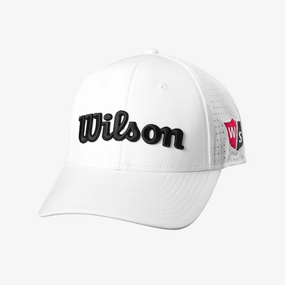 NEW Wilson Golf Performance Mesh Snapback Hat Cap - White / Black