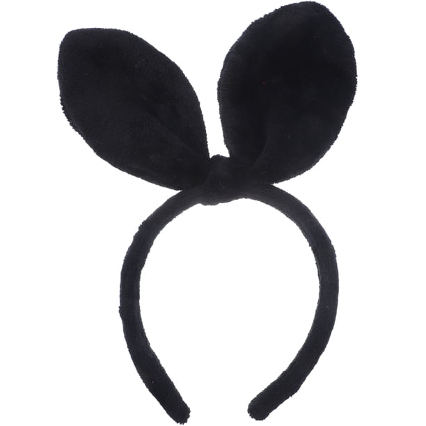 Diadema de conejito adorable con orejas de conejo, diadema de peluche con lazo, decoración para el cabello