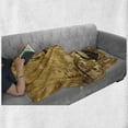 thumbnail image 6 of Dragon Soft Flannel Fleece Throw Blanket, Reptile Dragon Grunge Floral Ornate Retro Image, Cozy Plush for Indoor and Outdoor Use, 60" x 80", Pale Caramel Sand Brown, by Ambesonne, 6 of 6