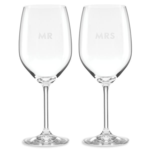 kate spade mr and mrs wine glasses