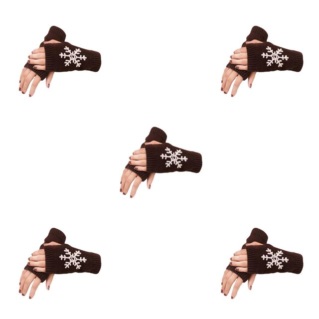 sweethay 1 par de guantes de medio dedo, guantes cómodos de invierno sin dedos, artesanía de punto delicada, fundas para mantener el calor, funda de Type2 sweethay CBP377215