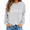 Gray, variant on Dpjklzsn Women’s Halloween Ghost Sweatshirt, White Ghost Graphic Crewneck Pullover, Long Sleeve Casual Fall Sweatshirt Top