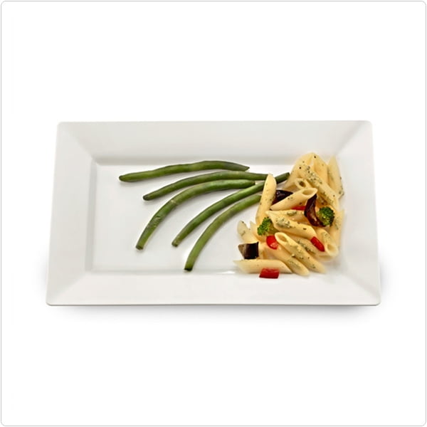 Clear 6 Inch Plastic Rectangular Plates/Set of 10