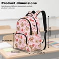 thumbnail image 6 of Uorisanigo Kids Backpack Set for Camping and Travel Lightweight Schoolbag with Insulated Lunch Box Water Holder Bag and Pencil Pouch 4 in 1 Pink Strawberry Bear Print, 6 of 7