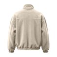 thumbnail image 4 of Mock Neck Sweatshirt For Men Oversized Zip Up Long Sleeve Fleece Coat With Pockets Mens Fall Winter Warm Fuzzy Loose Fit Full Zip Stand Collar Jackets, 4 of 4
