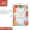thumbnail image 2 of RuiJiao Daily Planner & Schedule Book - Weekly & Monthly Layout, 110 Pages, Hardcover with Golden Twin-Wire Binding, Convenient Tabs & Pocket, 2 of 2