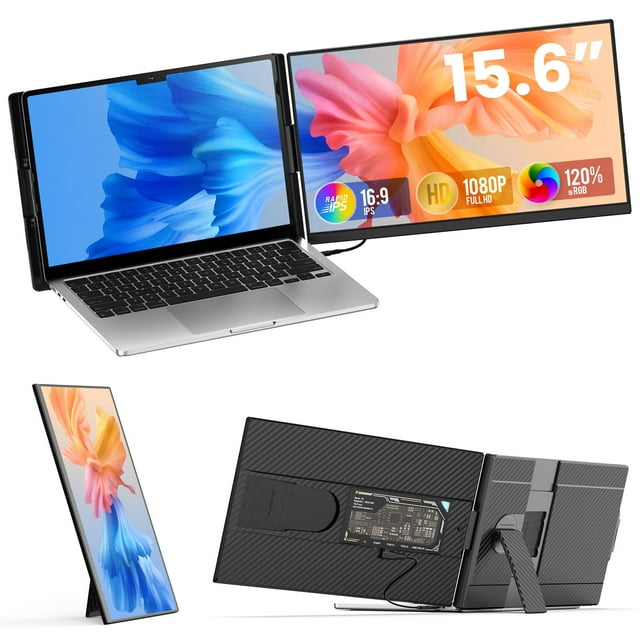 Monitor portátil UK BONITOYS 15.6 pulgadas 1080P FHD 120% sRGB
