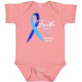 thumbnail image 3 of Inktastic Faith over Fear Hydrocephalus Awareness with Blue Ribbon Boys or Girls Baby Bodysuit, 3 of 5