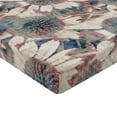 thumbnail image 4 of Ambesonne Vintage Flower Fitted Sheet, Weathered Look Bloom, King Size, Slate Blue Pale Rust, 4 of 5