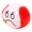 Red, variant on Blue-White Color Block Funny Emoji PU Beanbag, Arrogant Raised Eyebrow Smirk Face, Handheld Toss Game Accessory for Adults Home Party