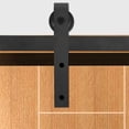 thumbnail image 3 of Sliding Barn Door Hardware Sliding Wood Door Track Kit Barn Sliding Wood Door Track System Kit 4m Double Door Sliding Door Hardware Accessories For Warehouse Cabinet, 3 of 8