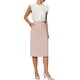thumbnail image 2 of FALDA LÁPIZ ESTILOSA PARA MUJERES CON CINTURA ALTA Y ESPALDA ABIERTA PARA TRABAJO Y OCASIONES INFORMAL, TALLA 2XL, ROSA, 2 of 5