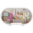 thumbnail image 1 of Projection Réveil Réveil Numérique avec Miroir Surface Température Humidité Réglable Luminosité Volume LED Horloge Électronique avec Snooze RGB Couleur pour Chambre à Coucher Chevet Blanc, 1 of 9
