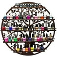 thumbnail image 3 of Wall Mounted 5-Tier Nail Polish Rack Holder, Tree Silhouette Round Metal Salon Wall Art Display, Bronze, 3 of 6