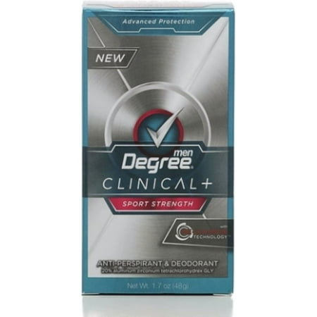 Degree Clinical + Anti-Perspirant & Deodorant Solid Sport Strength 1.70 oz (Pack of 6)