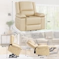 thumbnail image 3 of Power Lift Recliner Chair - Adjustable Back and Legs, Massage and Heat for Elderly, Wide 21.2" Seat Width Recliner Chairs with Pockets for Living Room, Beige, 3 of 8