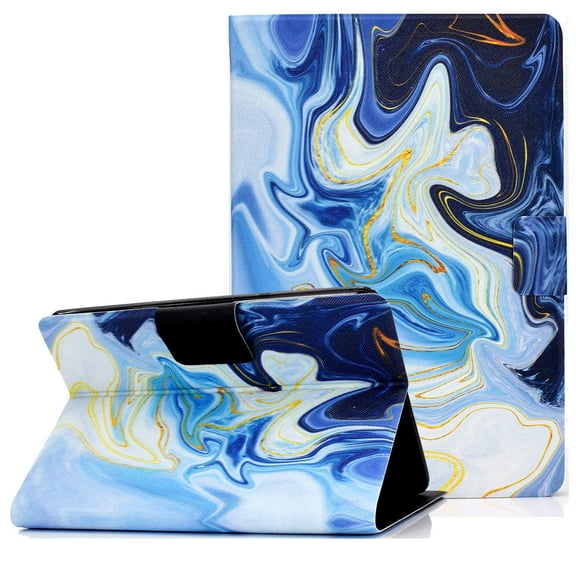 E-Reader Case for All-New Paperwhite 6.8" 2021, Kindle Paperwhite 11th Gen Case with Card Slots, Allytech PU Leather Stand Auto Wake Shockproof Case for Paperwhite Signature Edition 2021, Blue Marble