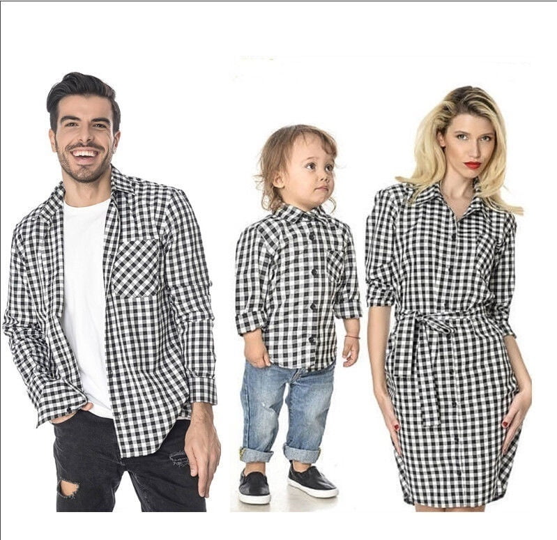 mom daughter and son matching outfits