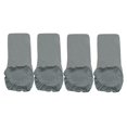 thumbnail image 1 of 4x Cubierta de silla de comedor con respaldo alto elástico gris Funda para taburete de silla de catering perfecl Funda elástica para asiento de comedor, 1 of 8