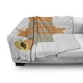 thumbnail image 3 of Peach Soft Flannel Fleece Blanket, Cartoon Illustration of Ripe Fruits in a Box with Fresh Peaches Lettering, Cozy Plush for Indoor and Outdoor Use, 50" x 60", Apricot Dusk and White, by Ambesonne, 3 of 6