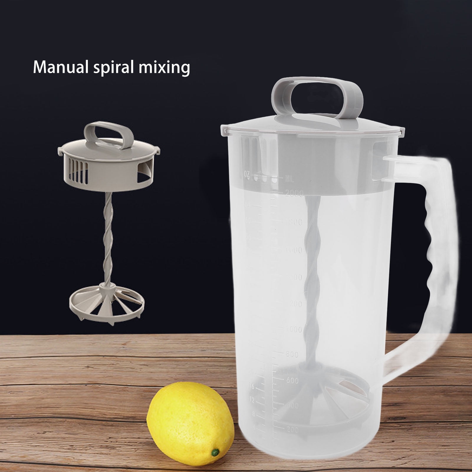 BIMZUC 2000ml (67.63 oz) Breastmilk Pitcher Press Design Mixing Jug Storage Container for Home & Shop (11.02 in / 28 cm)