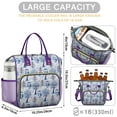 thumbnail image 5 of Night Owl Insulated Lunch Box – Large Leakproof Cooler Tote with Cute Snowy Owl Pattern, Foldable and Portable for Work, School, or Picnic, 5 of 7
