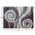 thumbnail image 5 of BizChair Area Rug Modern Contemporary Design 1103 Purple Grey White Black (8 Feet X 10 Feet), 5 of 7