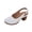 White, variant on Women Hollow Out Chunky Heel Slingback Sandals Closed Toe Breathable Non Slip Summer Comfortable Casual Shoes, White