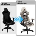 thumbnail image 6 of SCRAWLGOD Skull Damask Butterfly Print Gaming Chair Cover with Armrest Covers Stretch Stain Resistant Furniture Protector Non Slip Computer Chair Slipcover, 6 of 9