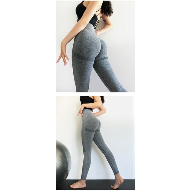 Seamless knitted peach hip yoga pants women's sports fitness pants