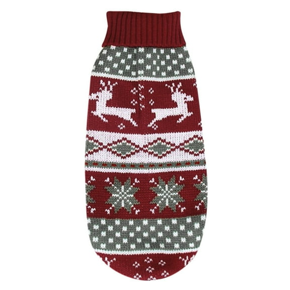 KDFJPTH Winter Cartoon Dog Sweater Warm Christmas Pet Sweaters For Small Dogs Pet Clothing Pet Red Christmas Deer Print Antlers Pullover Sweater Puppy Apparel 6 Sizes Pet Rack Pet for