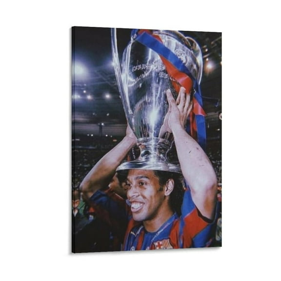 Ronaldinho Poster Canvas Poster Canvas Art Poster and Wall Art Picture Print Modern Family bedroom Decor Posters 12x18inch(30x45cm)
