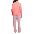 thumbnail image 3 of Lands' End Women's 2-Piece Knit Pajama Long Sleeve T-Shirt and Pants Set (Pink, S), 3 of 3